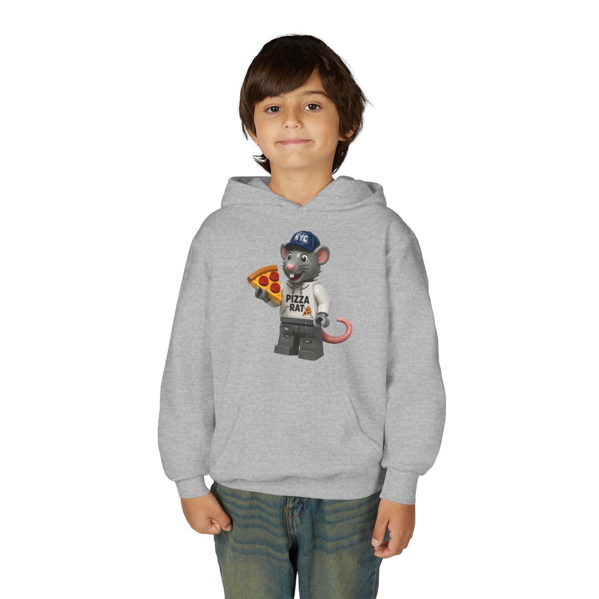 Pizza Rat Lego-Style Graphic - Youth Hoodie