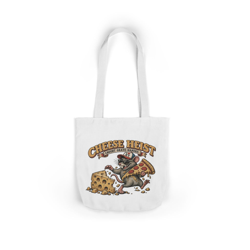 Cheese Heist Canvas Tote - Funny Mouse & Pizza Grocery Bag
