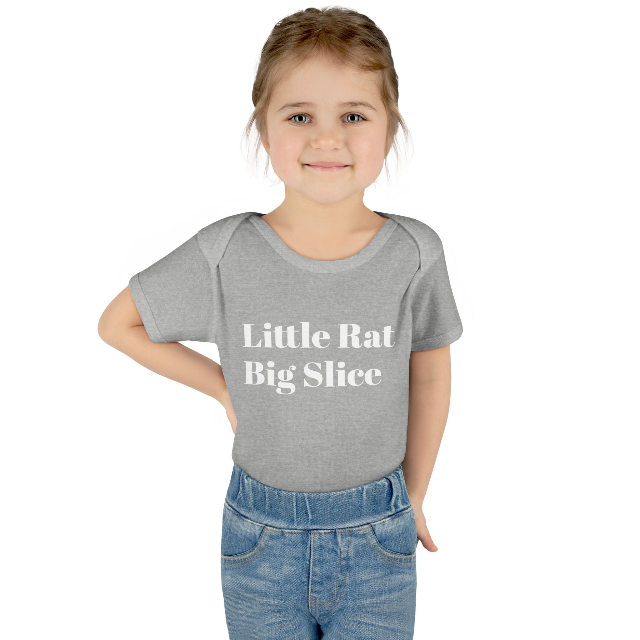 Infant Bodysuit - "Little Rat Big Slice" Cute Baby Onesie, Newborn Gift