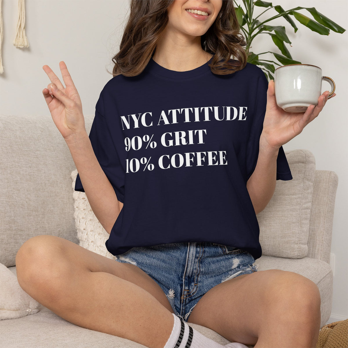 NYC ATTITUDE. 90% Grit. 10% Coffee. Tee Shirt