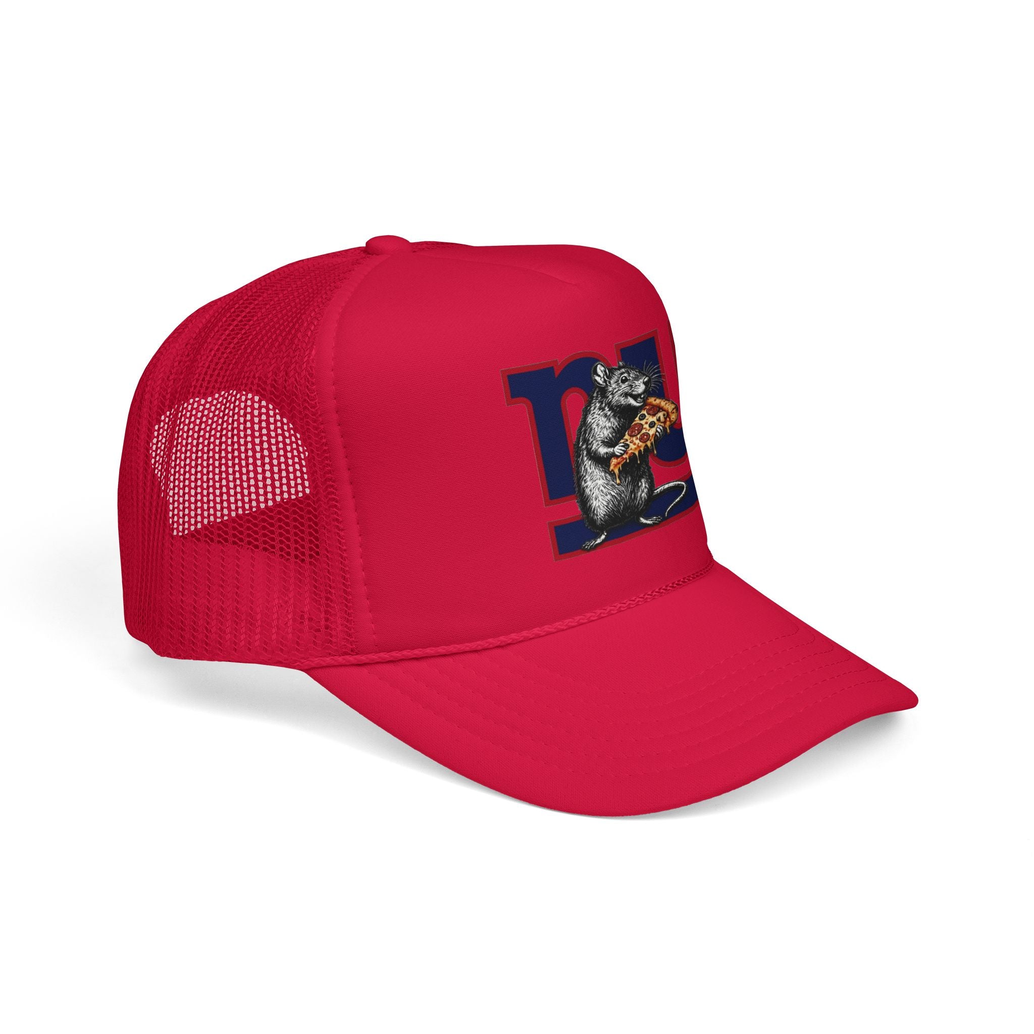 Trucker Hat — Retro NY Pizza Raccoon Foam Trucker Hat
