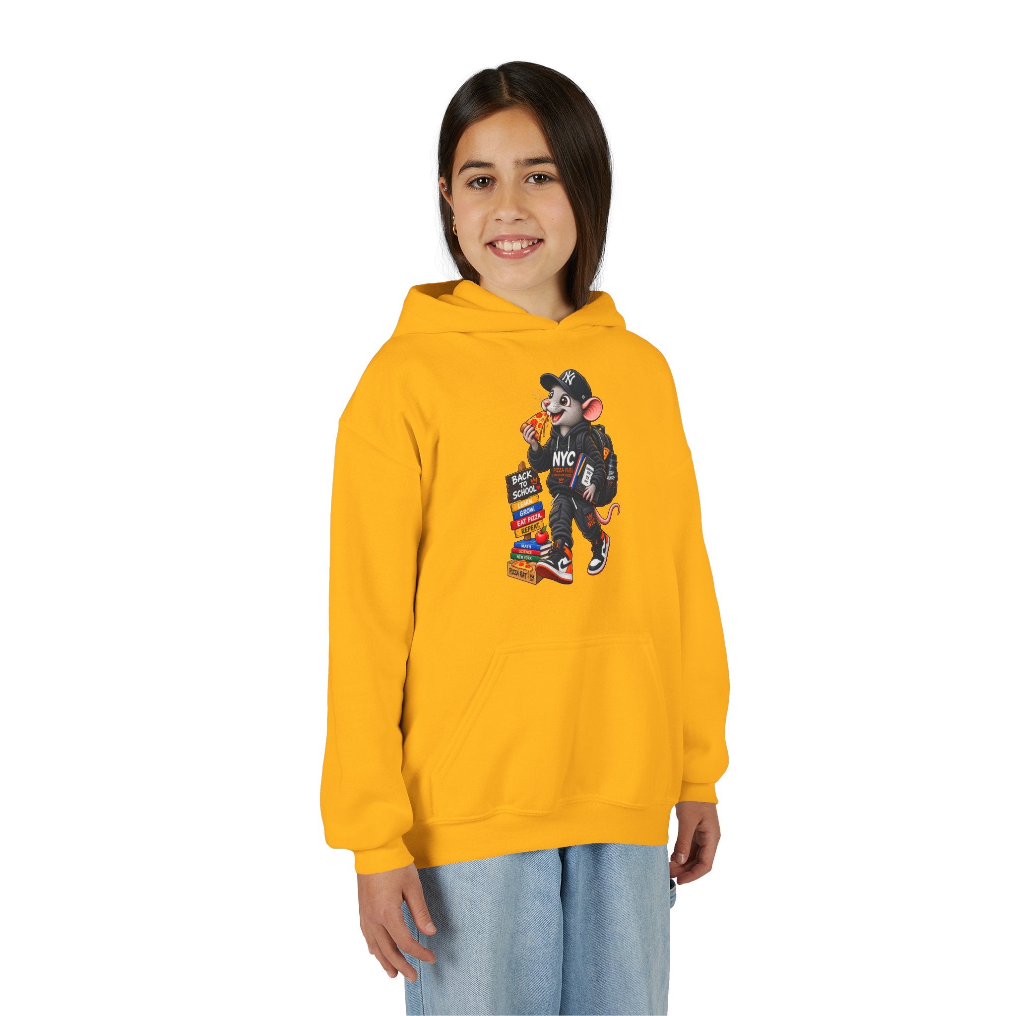 Youth Hoodie — Cool NYC Street Mouse Graphic Sweatshirt