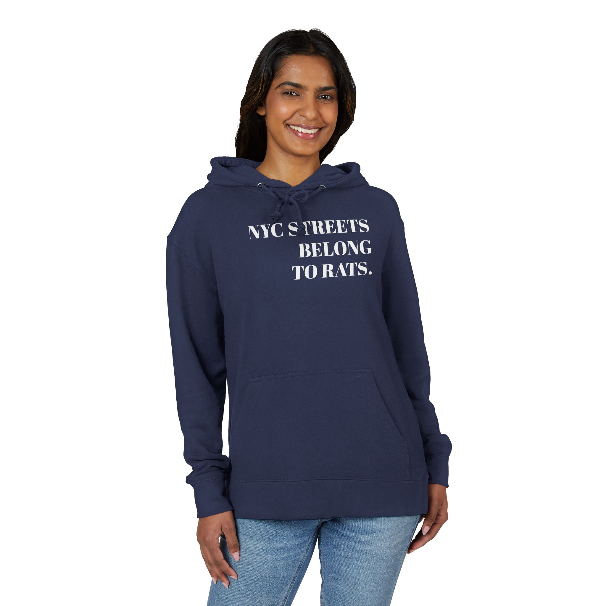 NYC Streets Belong To Rats Hoodie — Graphic NYC Rat Skateboard Pizza Pullover