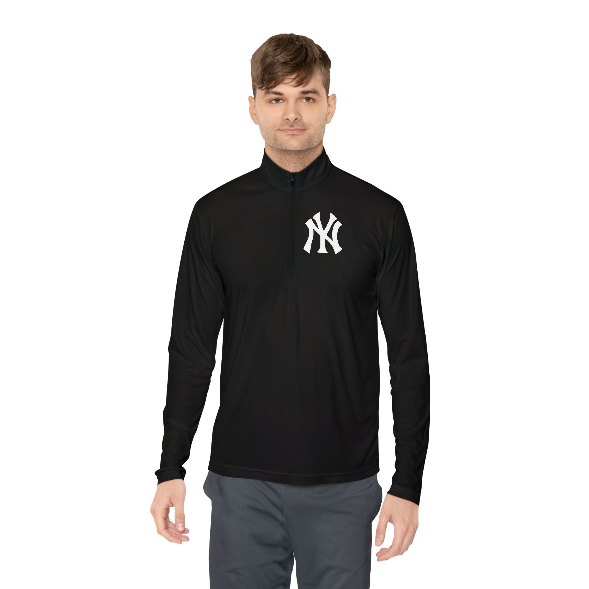 NY Yankee - Quarter-Zip Pullover with Chest Logo