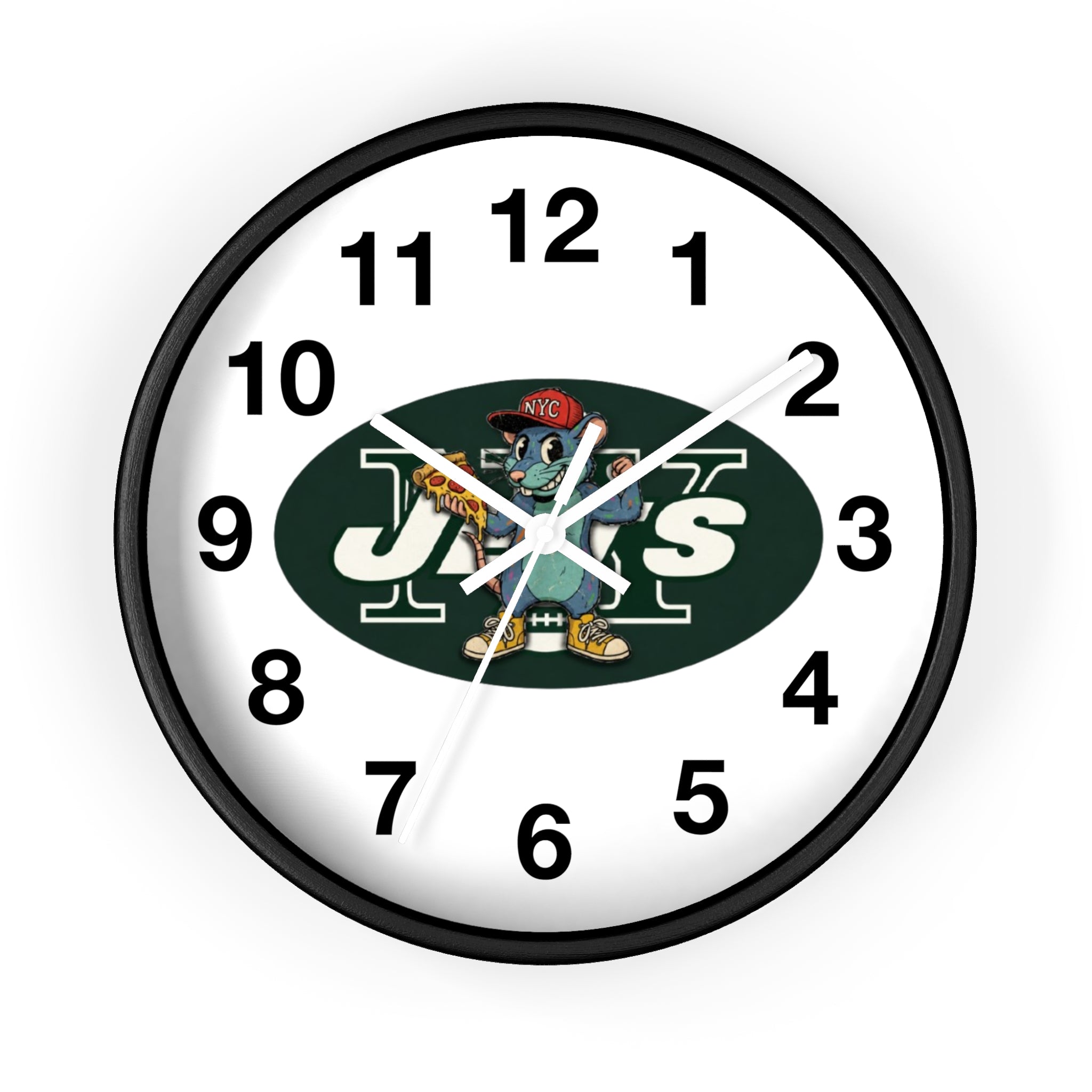 New York Jets Street Mascot Wall Clock – Retro Sports Team Decor