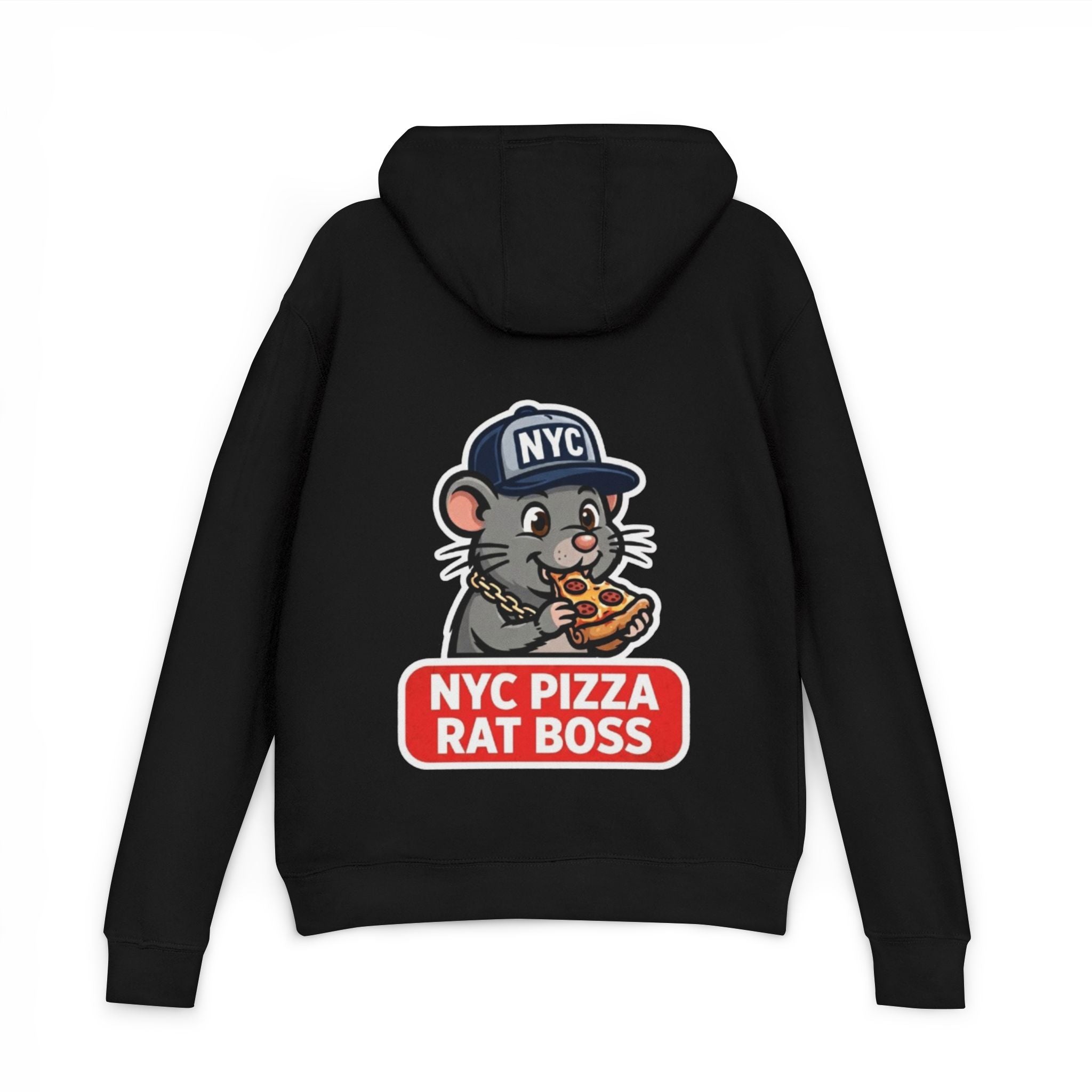 NYC Pizza Rat Boss Hoodie — 'Where the Rats Eat Better.' Graphic Pullover