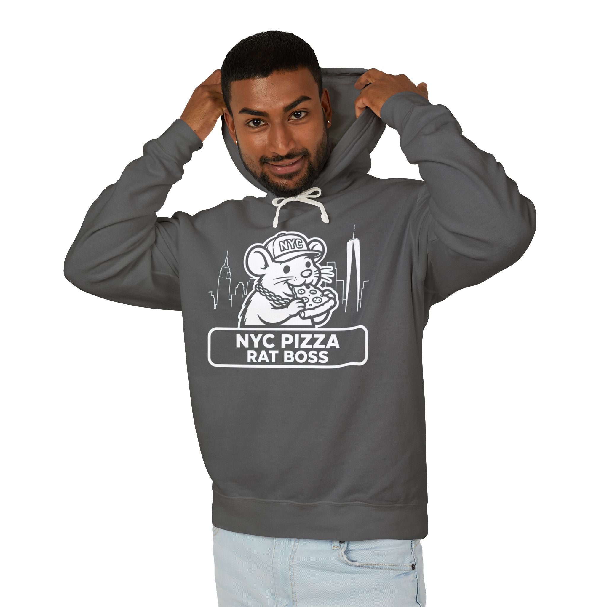 NYC Pizza Rat Boss Hoodie – Funny New York City Streetwear