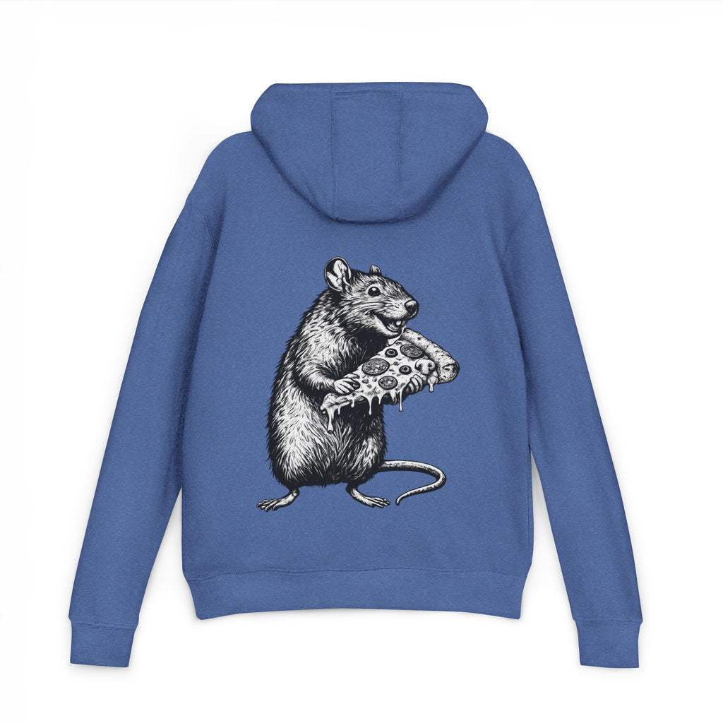NYC Rats "Where the Rats Eat Better" Rat Holding Pizza Graphic Hoodie