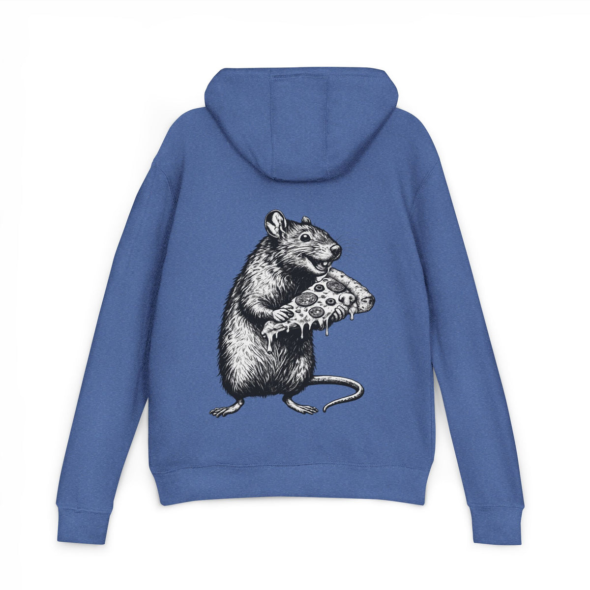 NYC Rats "Where the Rats Eat Better" Rat Holding Pizza Graphic Hoodie