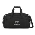 Pizza Is My Religion Gym Bag — Funny Foodie Duffle for Fitness & Travel