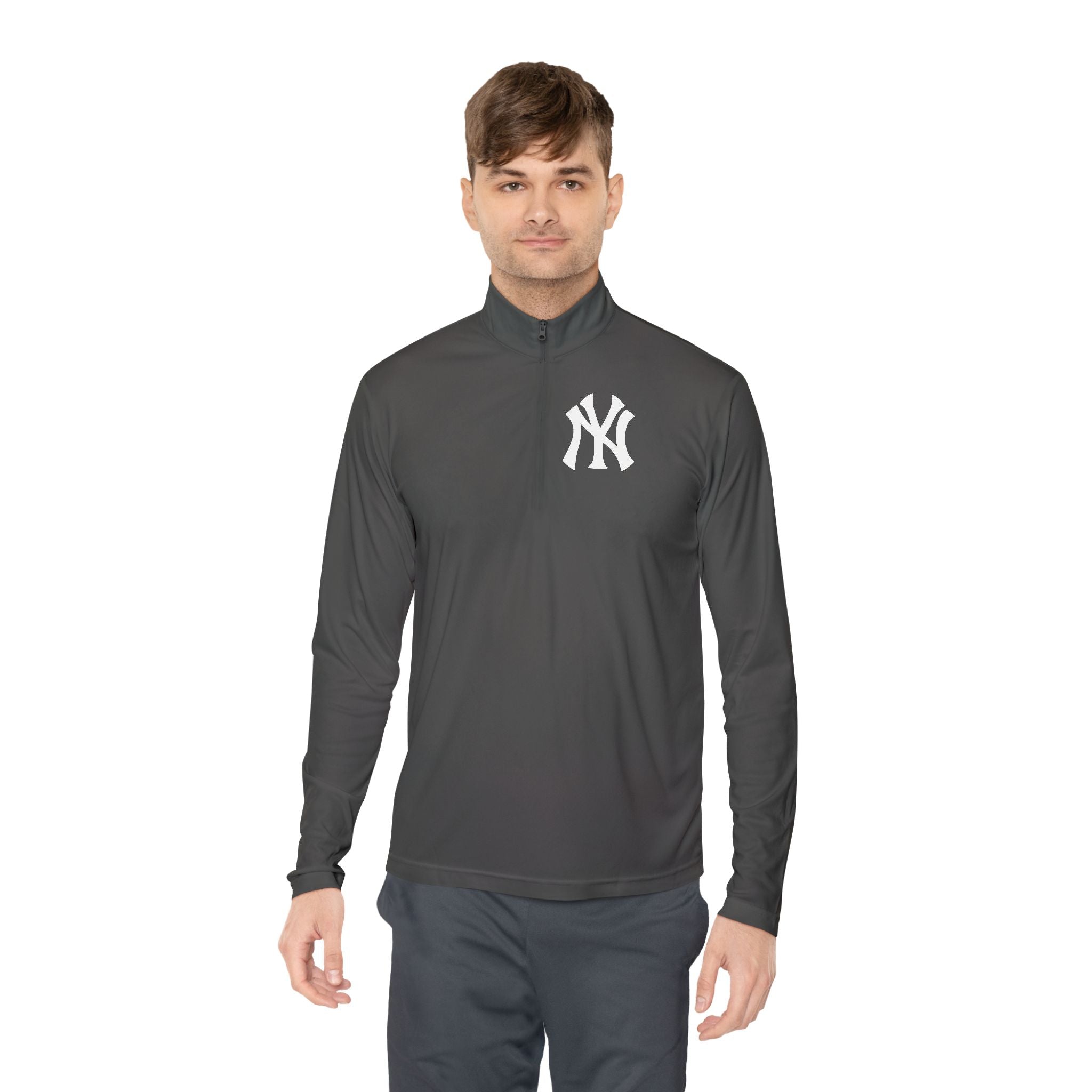 NY Yankee - Quarter-Zip Pullover with Chest Logo