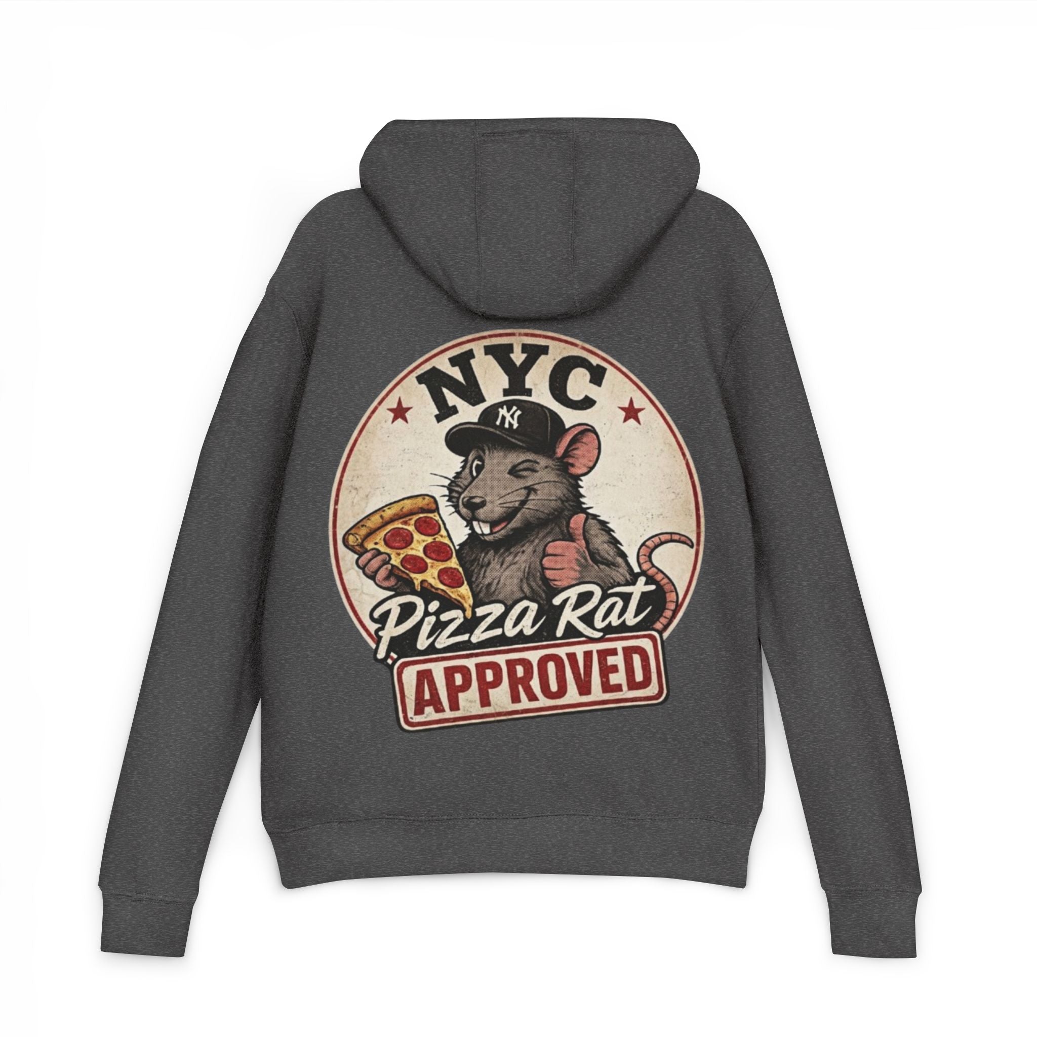 Hoodie — NYC "Pizza Rat Approved" Graphic Hoodie (Where the Rats Eat Better)