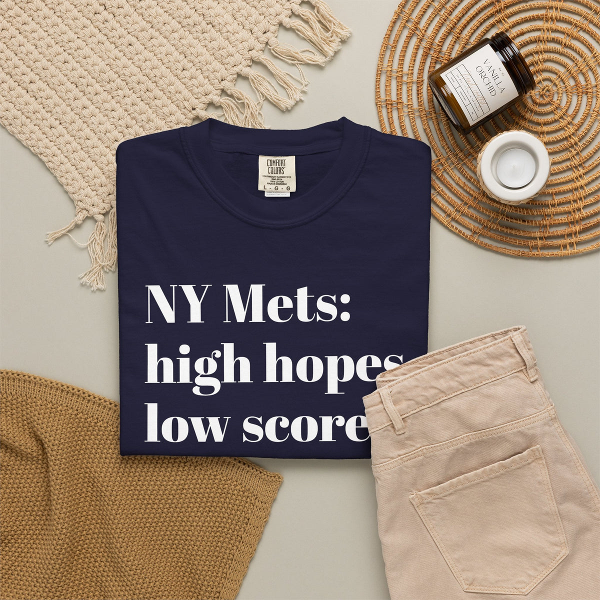 NY Mets: High Hopes, Low Scores. Tee Shirt