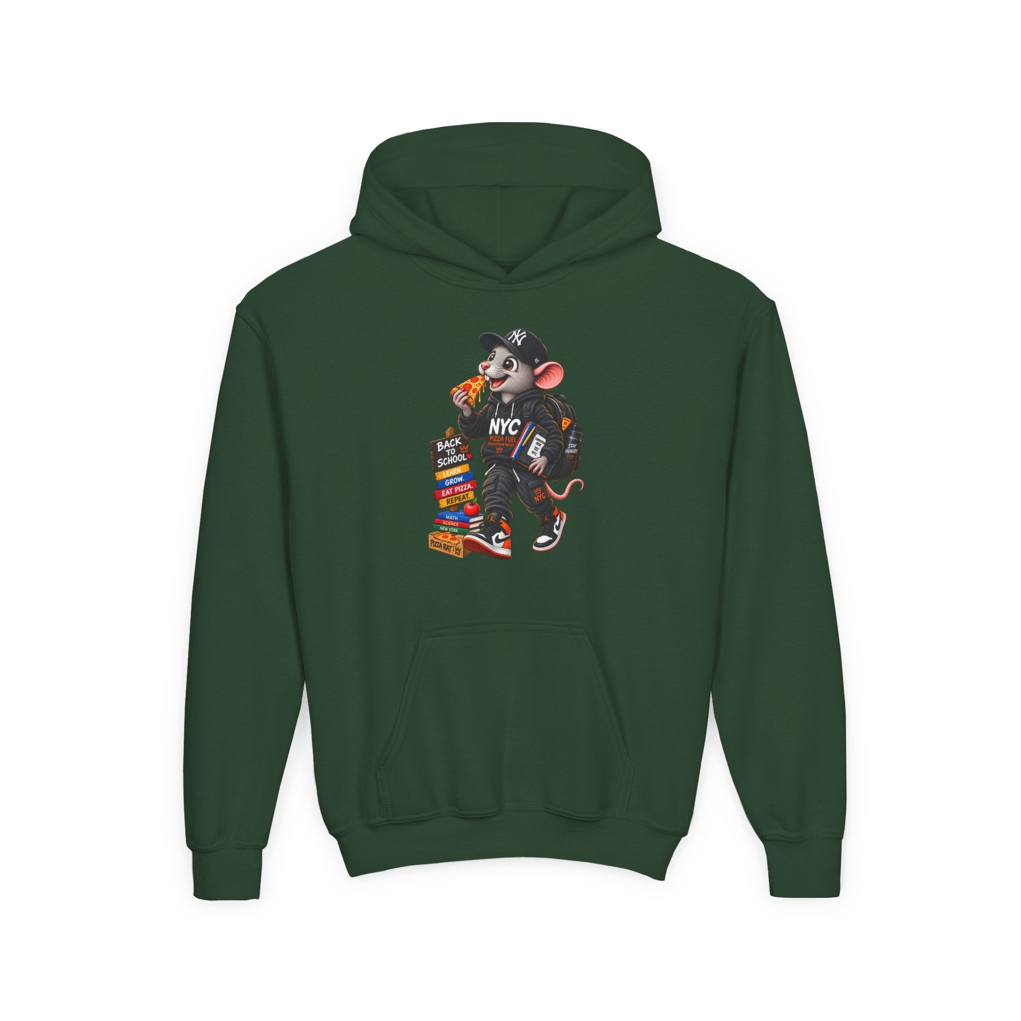Youth Hoodie — Cool NYC Street Mouse Graphic Sweatshirt