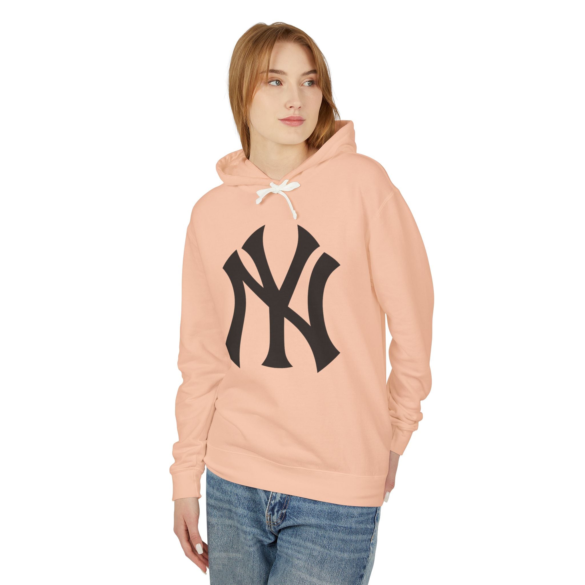 NY Yankee Hoodie — Pastel Lilac Lightweight Pullover