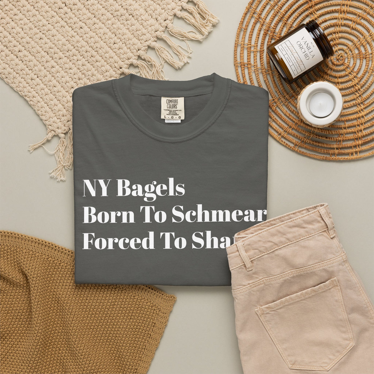NY Bagels - Born To Schmear - Forced To Share - Tee Shirt