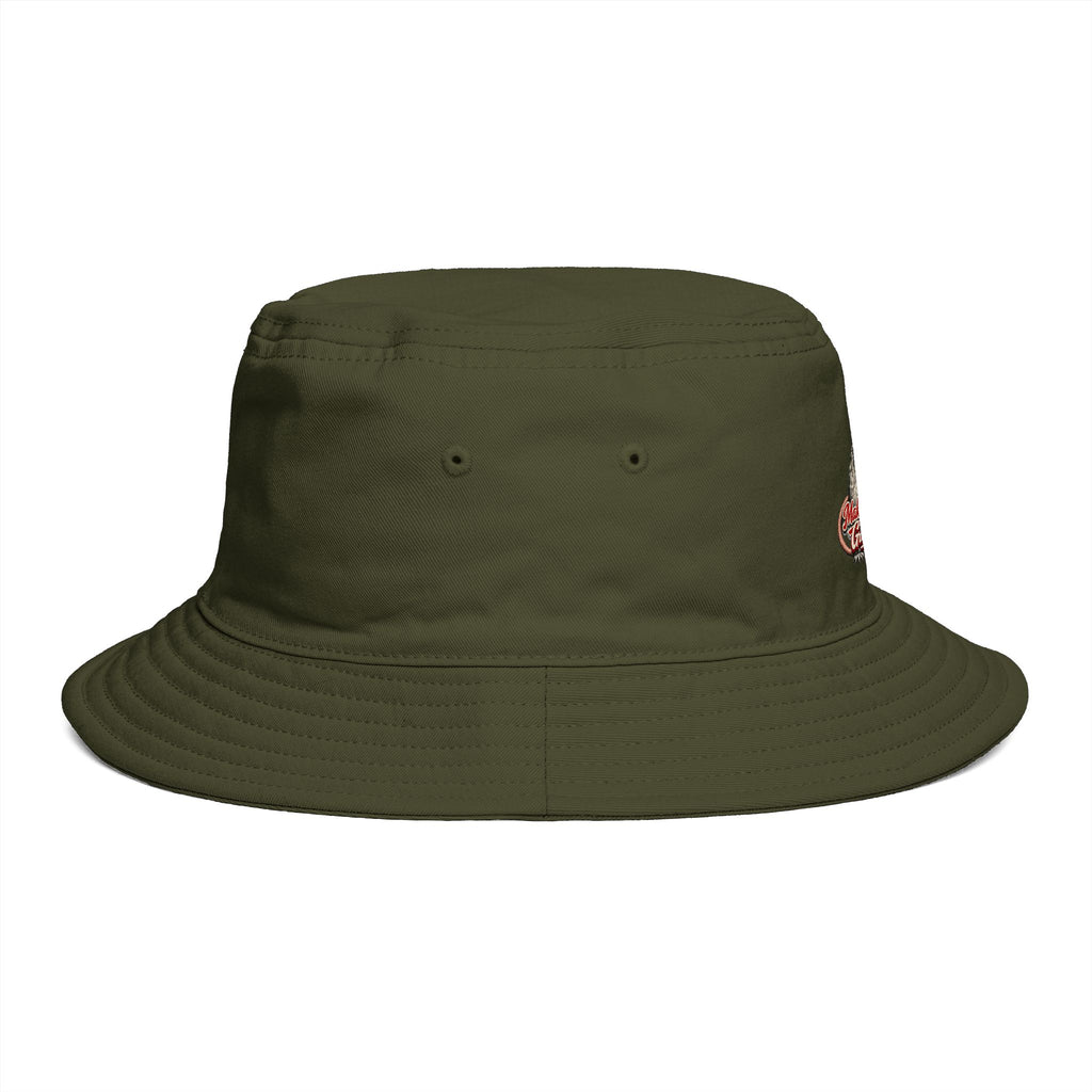 Bucket Hat — Retro Fishing Lure Graphic “Catch Again!” Cap