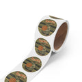 Round Sticker Roll — New York City Pizza Rat Retro Illustration