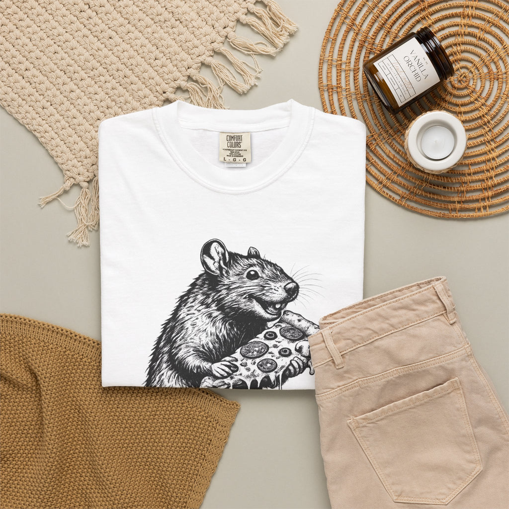NYC Rat Eating Pizza T-Shirt