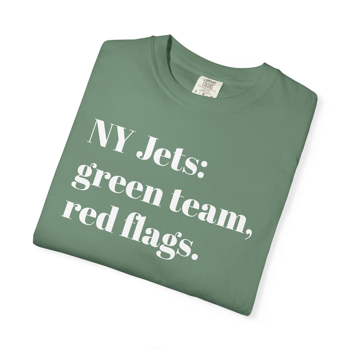 NY Jets: Green Team, Red Flags. Tee Shirt