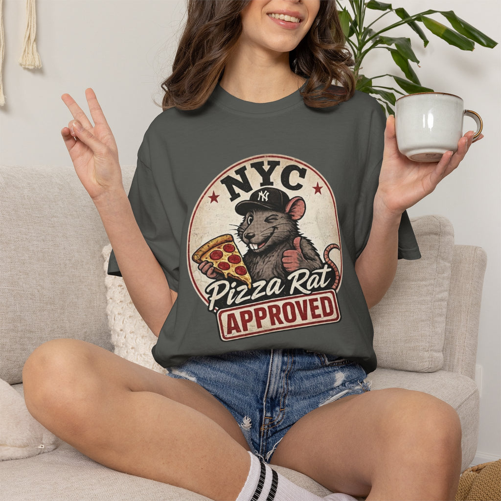 Pizza Rat Approved T-Shirt — NYC Vintage Pizza Lover Tee