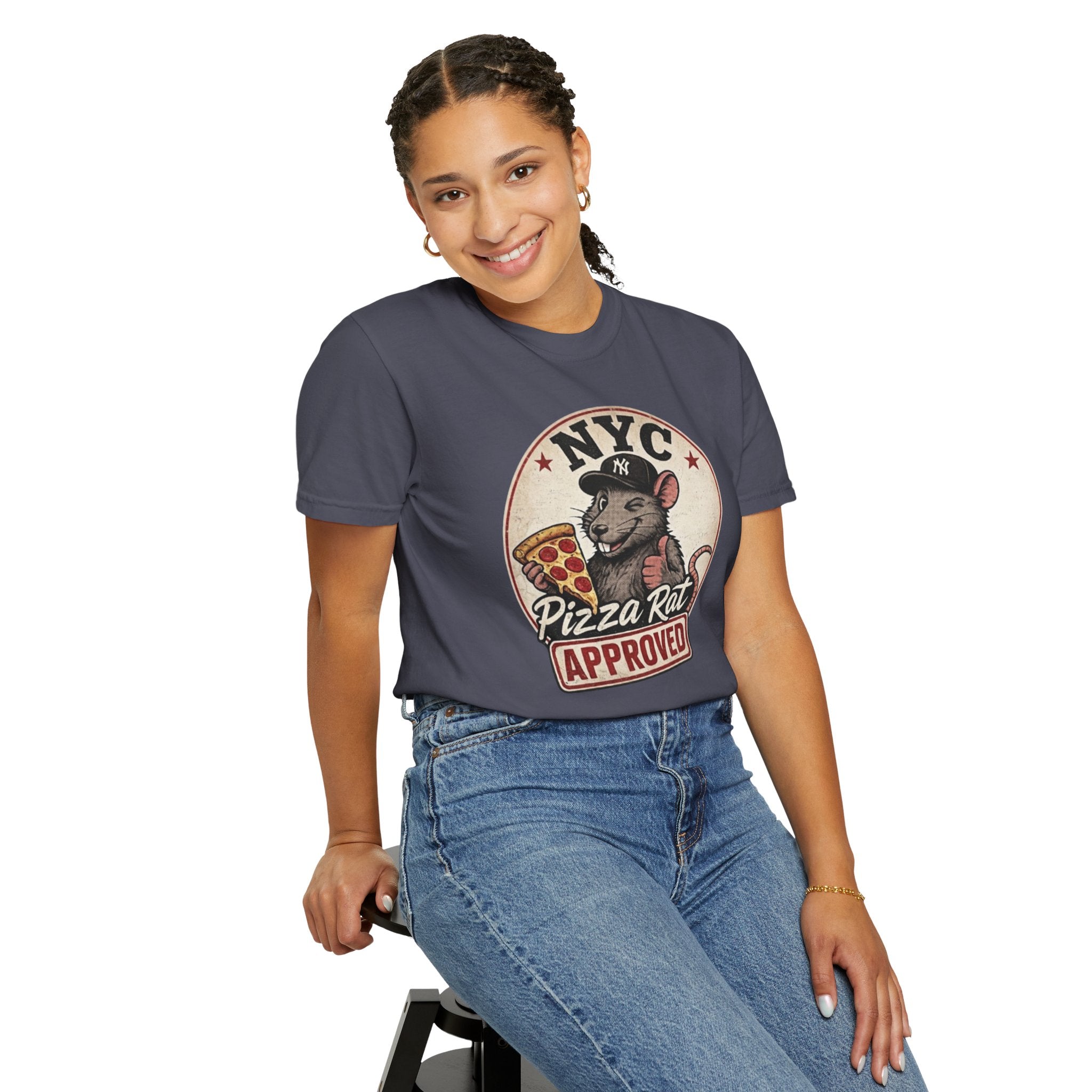 Pizza Rat Approved T-Shirt — NYC Vintage Pizza Lover Tee