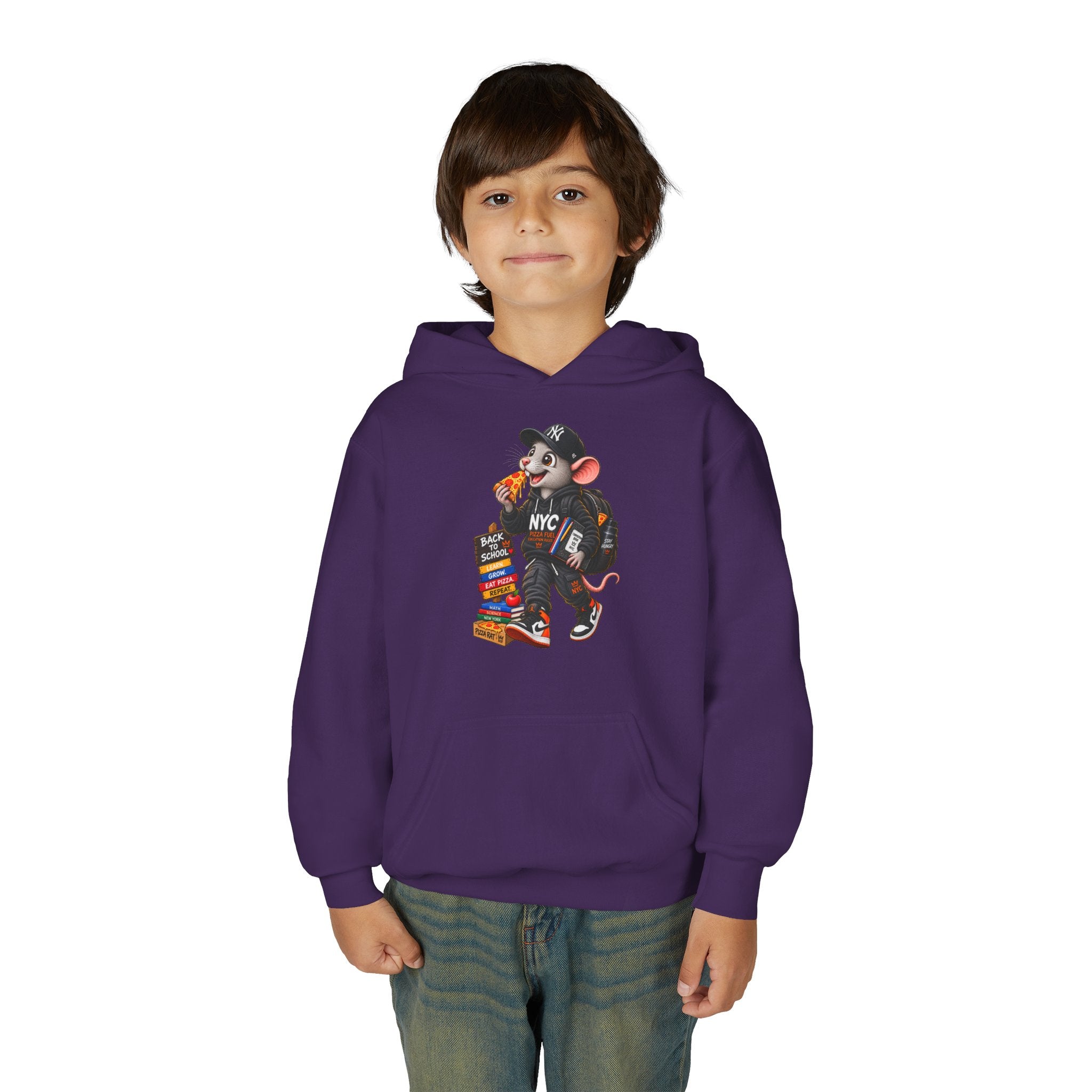 Youth Hoodie — Cool NYC Street Mouse Graphic Sweatshirt