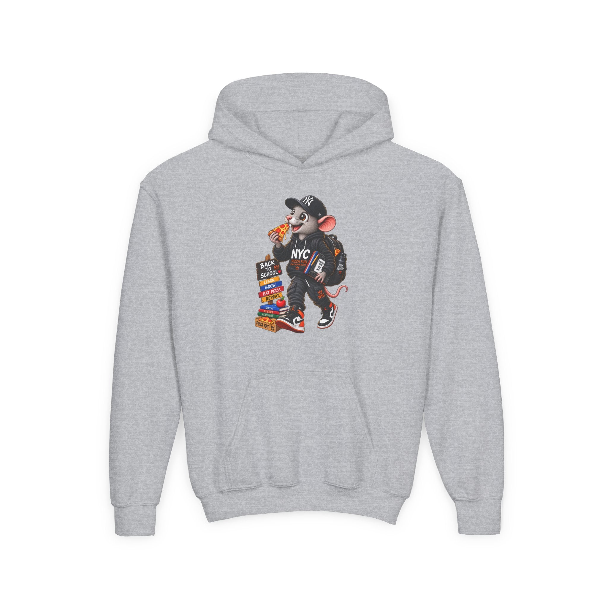 Youth Hoodie — Cool NYC Street Mouse Graphic Sweatshirt