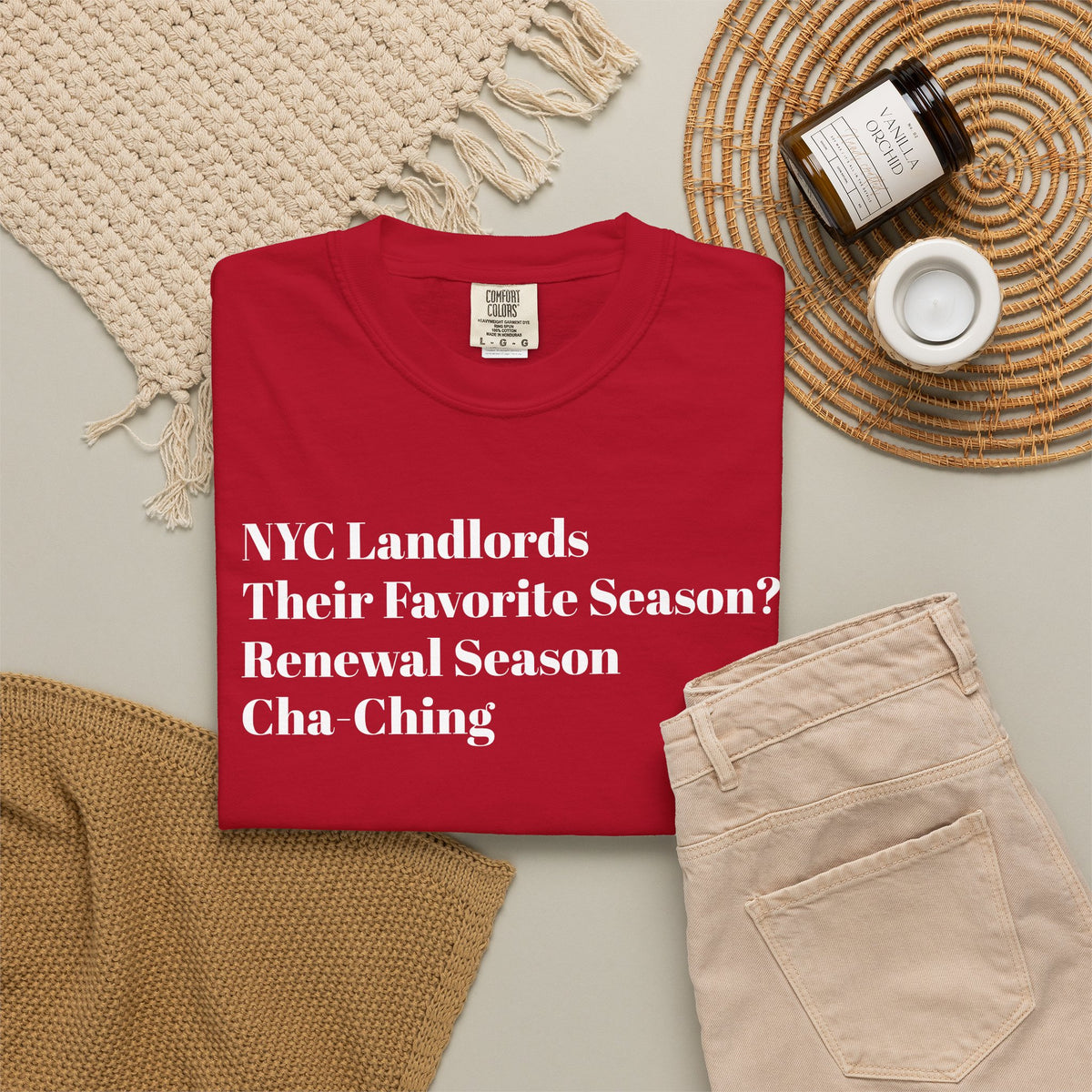 NYC Landlords - Their favorite season? - Renewal season - Cha-Ching - Tee Shirt