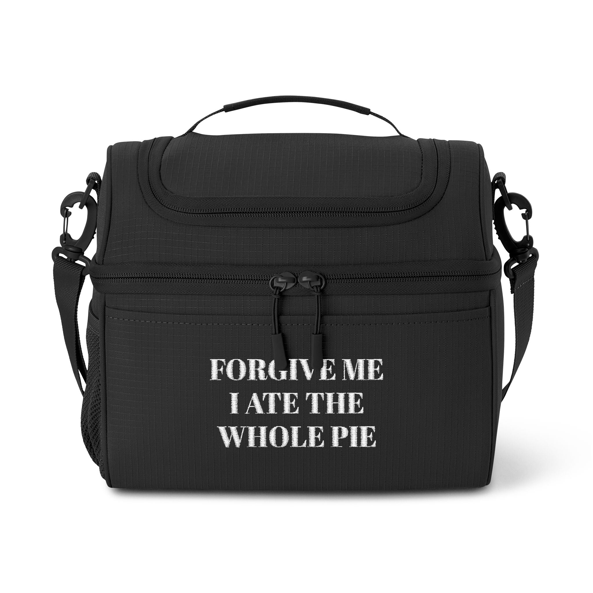 Insulated Cooler Bag - "Forgive Me I Ate The Whole Pie" Funny Lunch Tote