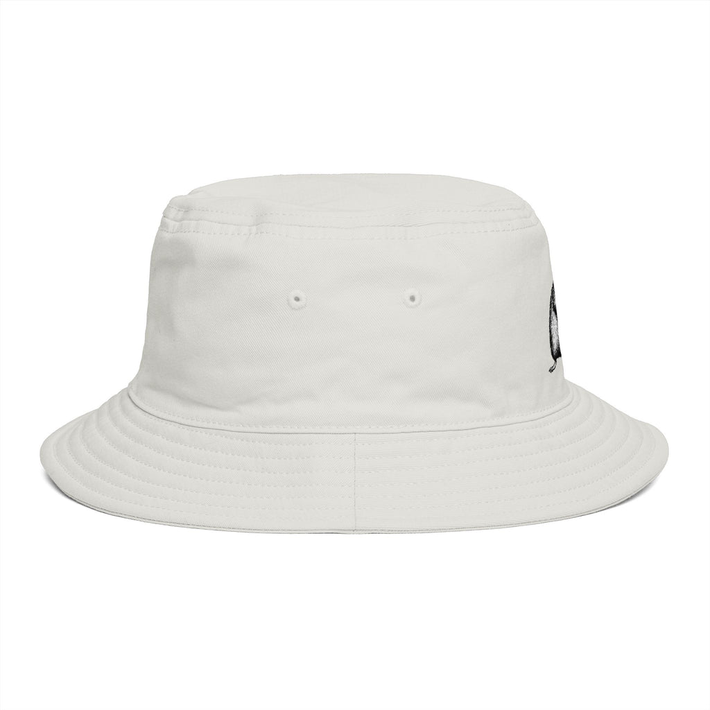 Brown Bucket Hat with Vintage Mouse Illustration – Cute Woodland Animal Sun Hat