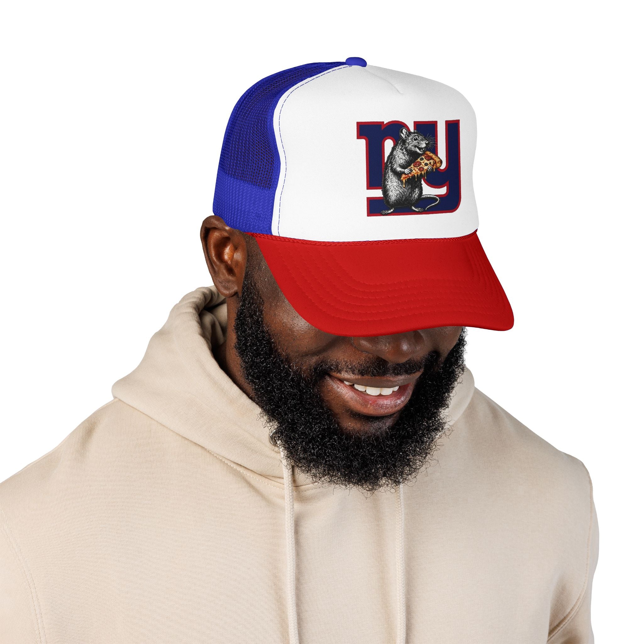 Trucker Hat — Retro NY Pizza Raccoon Foam Trucker Hat