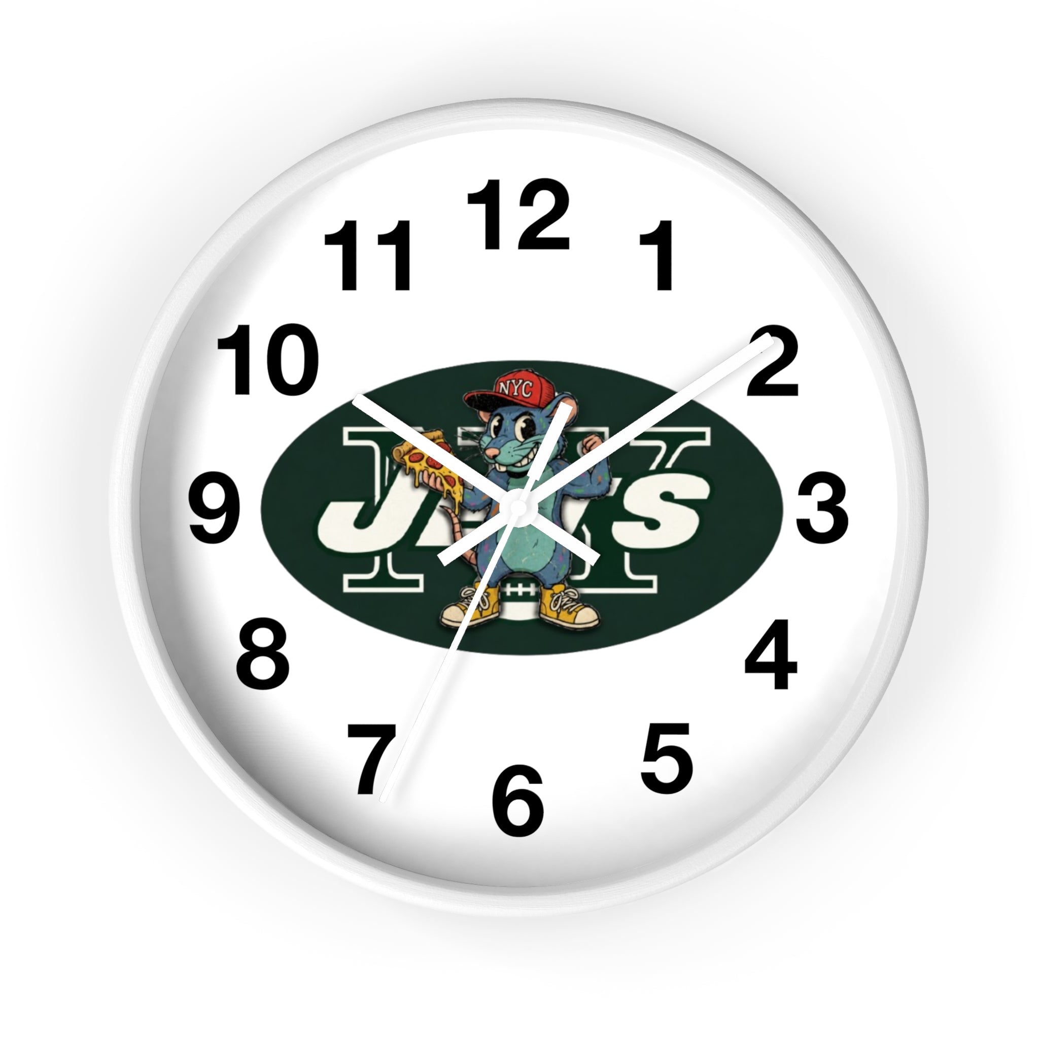 New York Jets Street Mascot Wall Clock – Retro Sports Team Decor