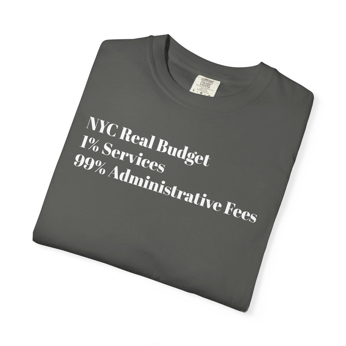 NYC Real Budget - 1% Services - 99% Administrative Fees - Tee Shirt