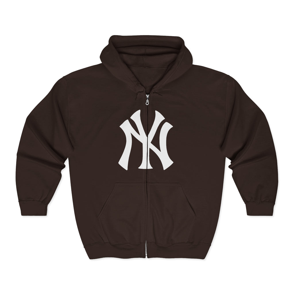NYC Pizza Rat Zip Hoodie — Pizza Rat Graphic Full-Zip Sweatshirt
