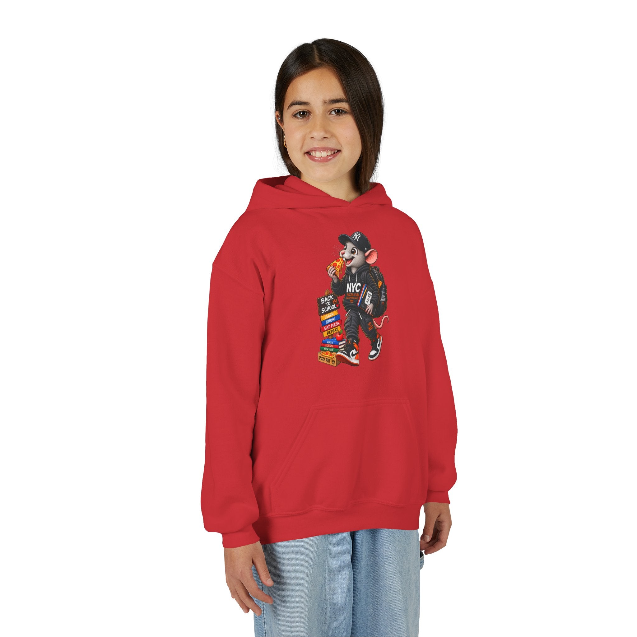 Youth Hoodie — Cool NYC Street Mouse Graphic Sweatshirt