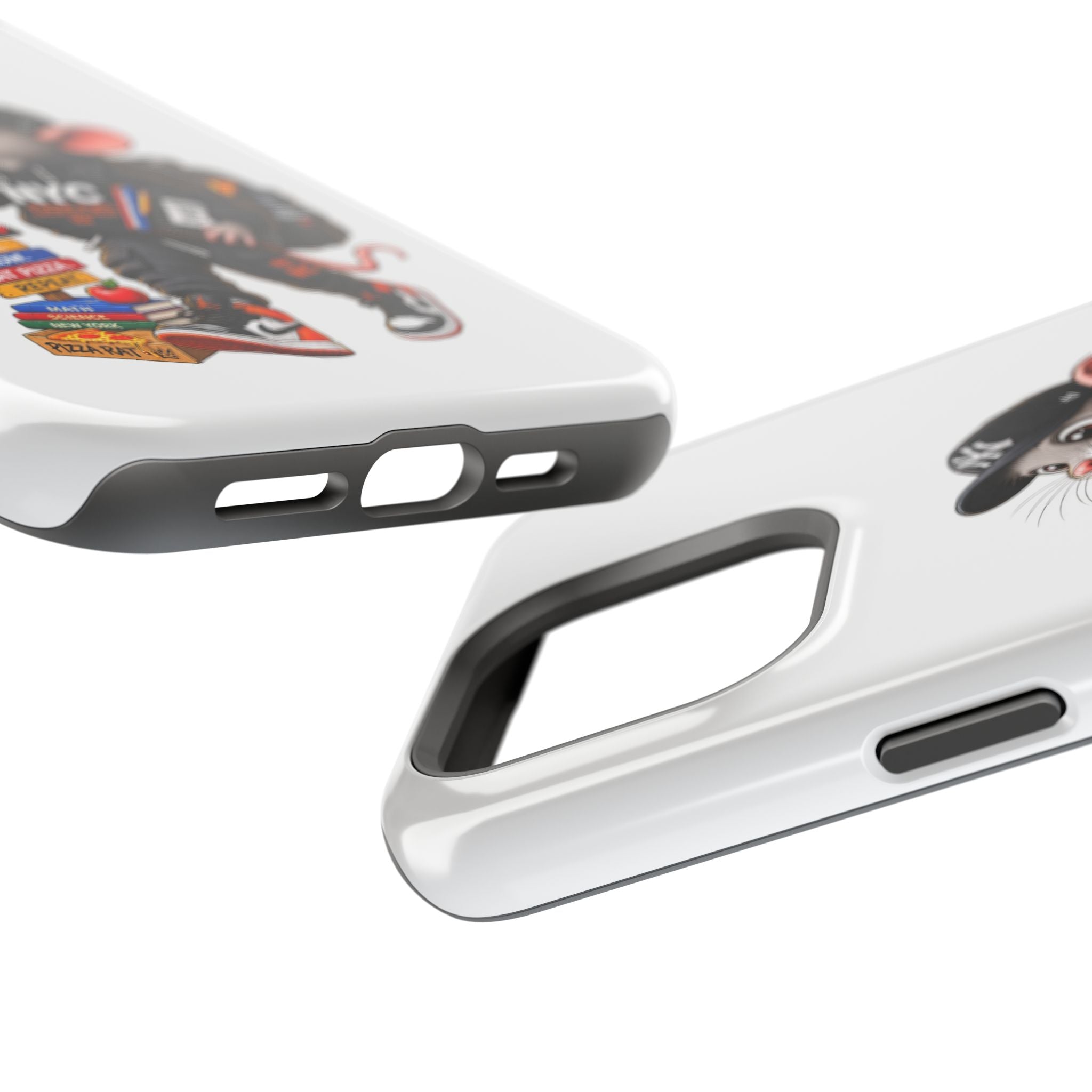 NYC Street Rat Phone Case – Magnetic Impact-Resistant iPhone Case with Back-to-School Pizza Design