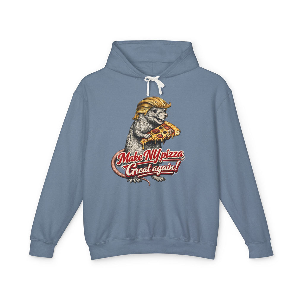 Unisex NYC Pizza Hoodie — "Make NY Pizza Great Again" Tiger with Pizza Graphic