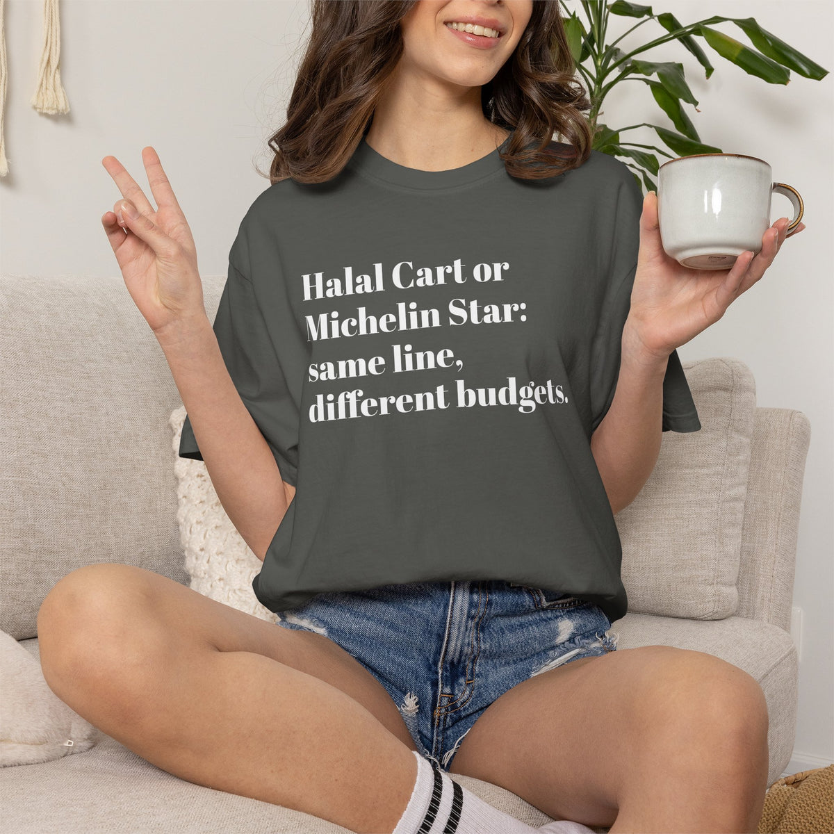 Halal Cart or Michelin Star? Same Line, Different Budgets - Tee Shirt