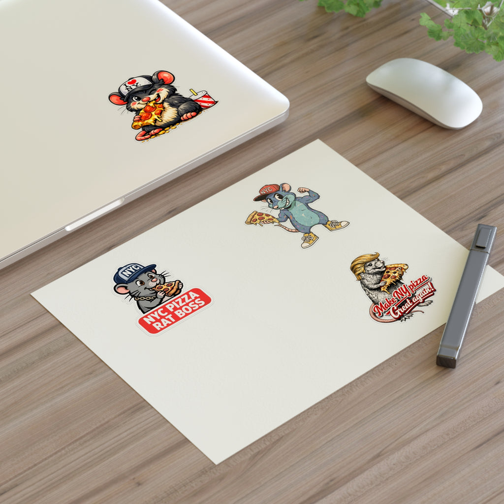 NYC Pizza Rat Sticker Sheet — Retro New York Pizza Rat Boss Decals