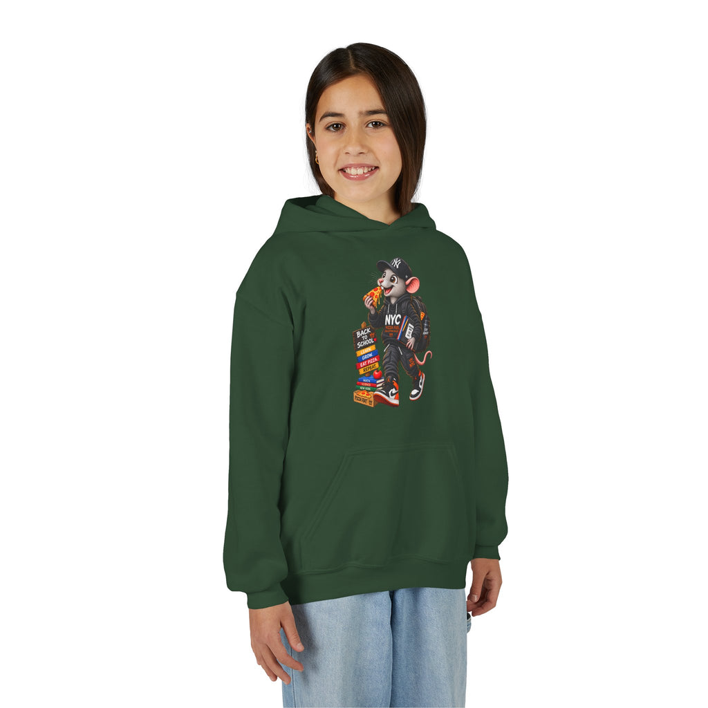 Youth Hoodie — Cool NYC Street Mouse Graphic Sweatshirt