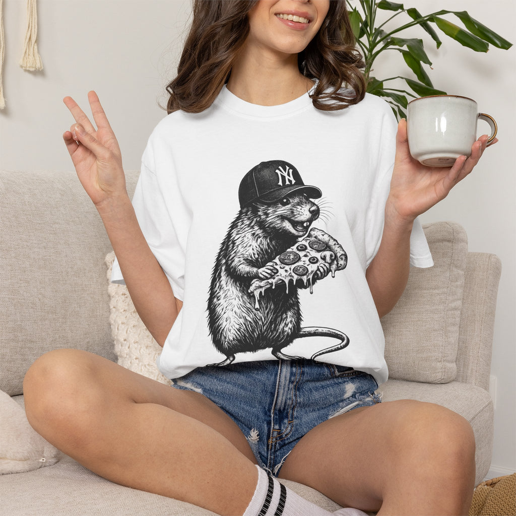 NY Rat with Pizza Graphic Tee