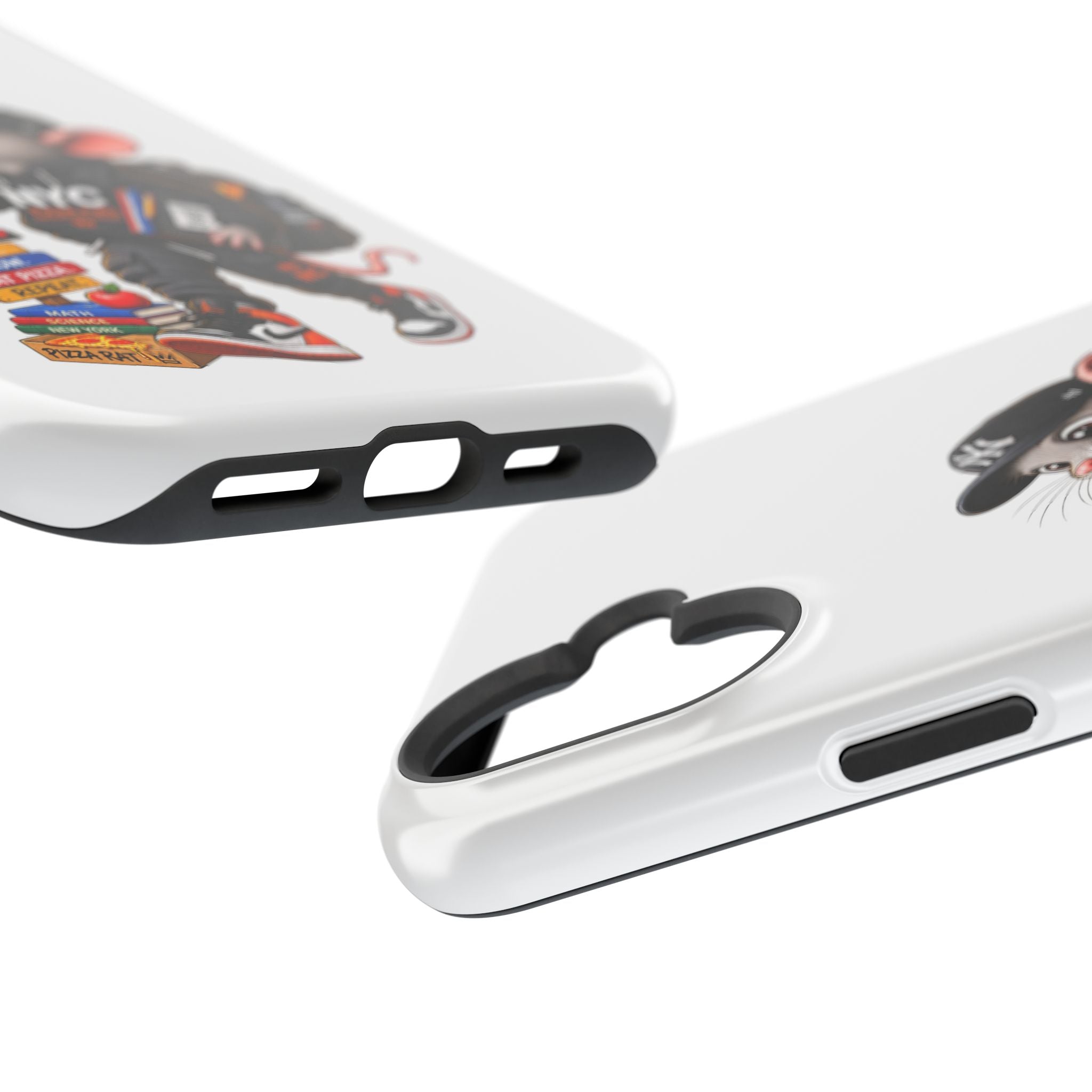 NYC Street Rat Phone Case – Magnetic Impact-Resistant iPhone Case with Back-to-School Pizza Design