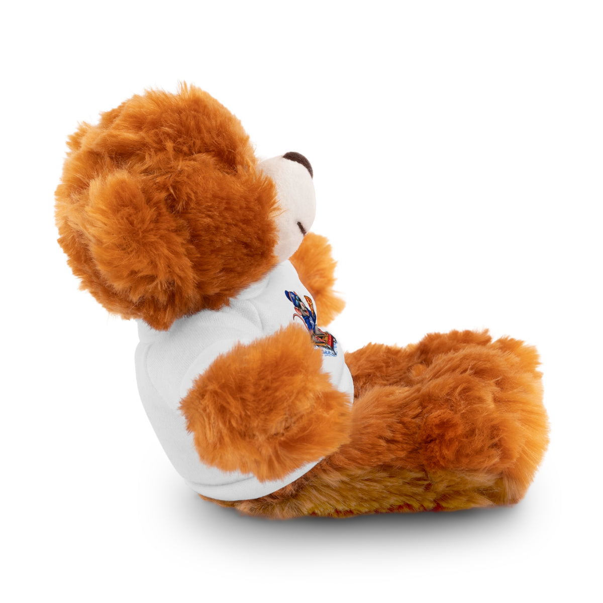 Plush Bear with Sledding Pup Tee — Cute Winter Stuffed Animal Gift - NY Pizza Rat
