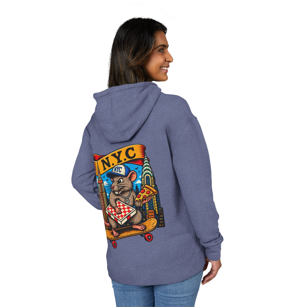 NYC Streets Belong To Rats Hoodie — Graphic NYC Rat Skateboard Pizza Pullover