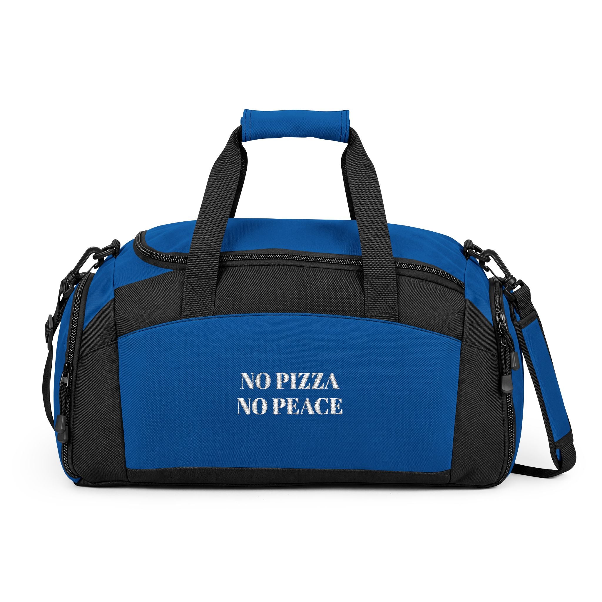Gym Bag — 'No Pizza No Peace' Workout Duffle Bag