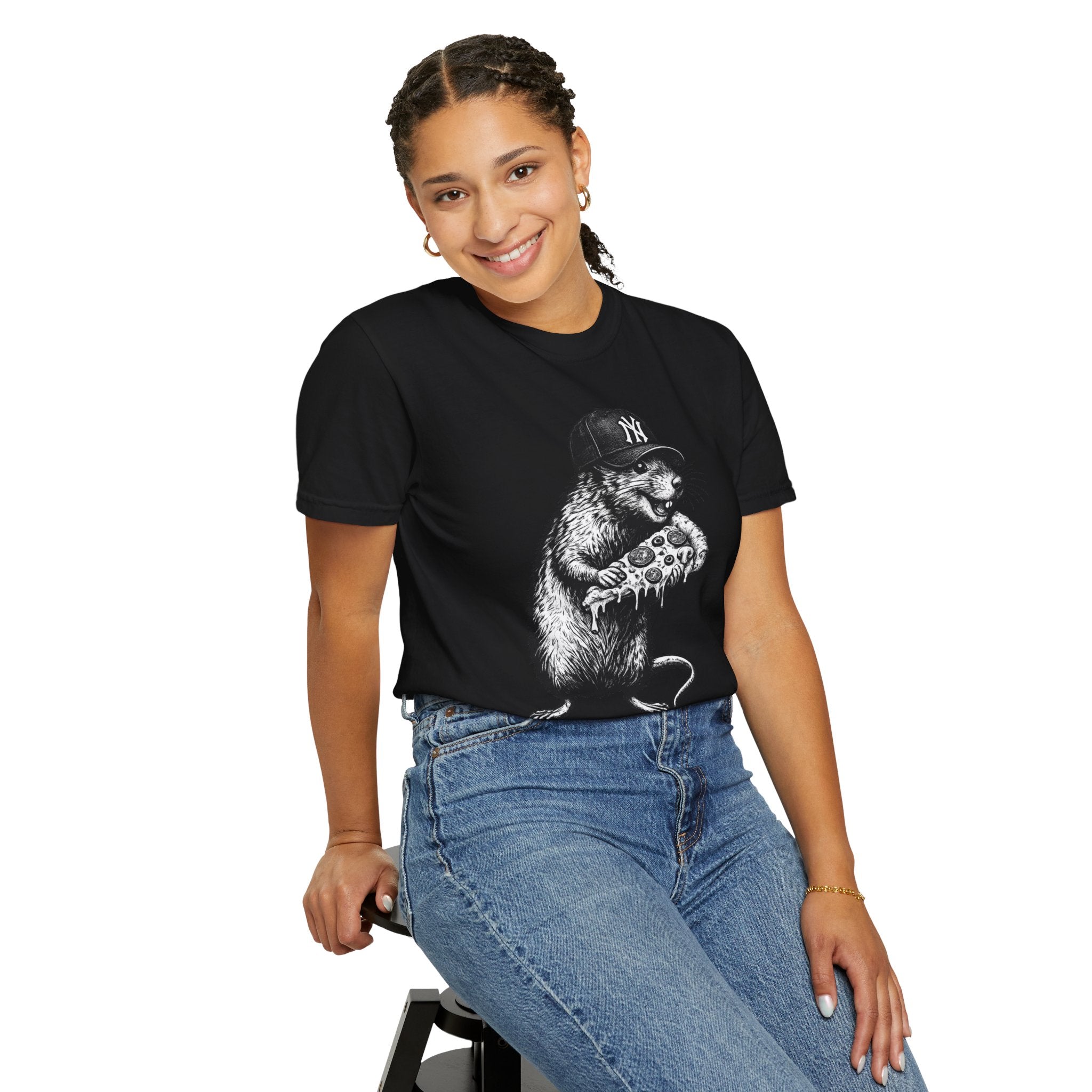 NY Rat with Pizza Graphic Tee