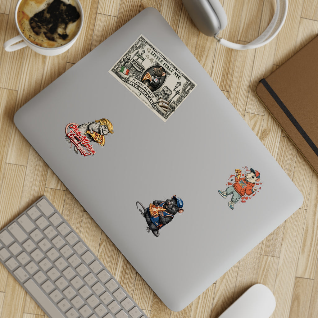 Pizza Rats Sticker Sheet Bundle – 5pcs Vintage NYC & Funny Pizza Rat Vinyl Stickers