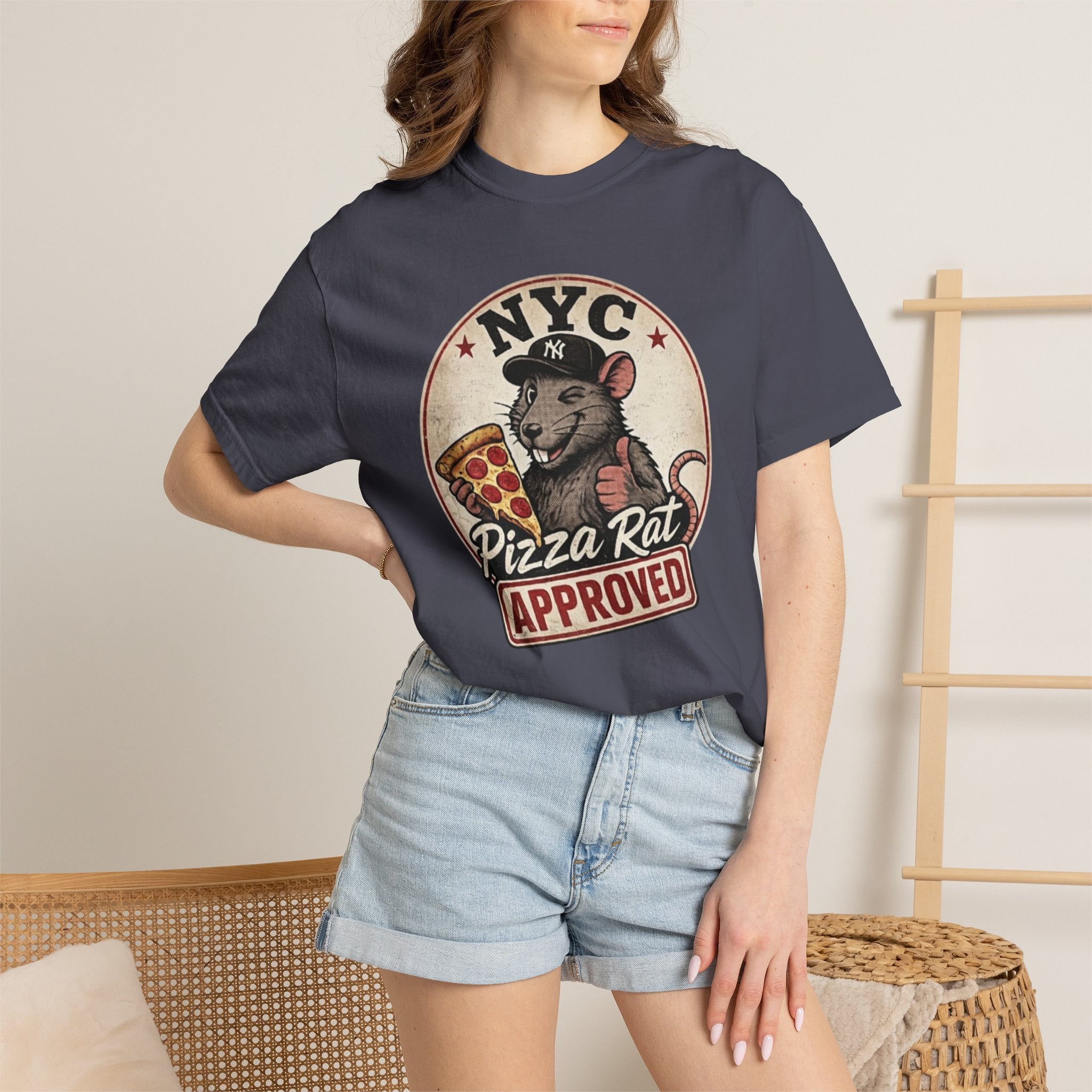 Pizza Rat Approved T-Shirt — NYC Vintage Pizza Lover Tee