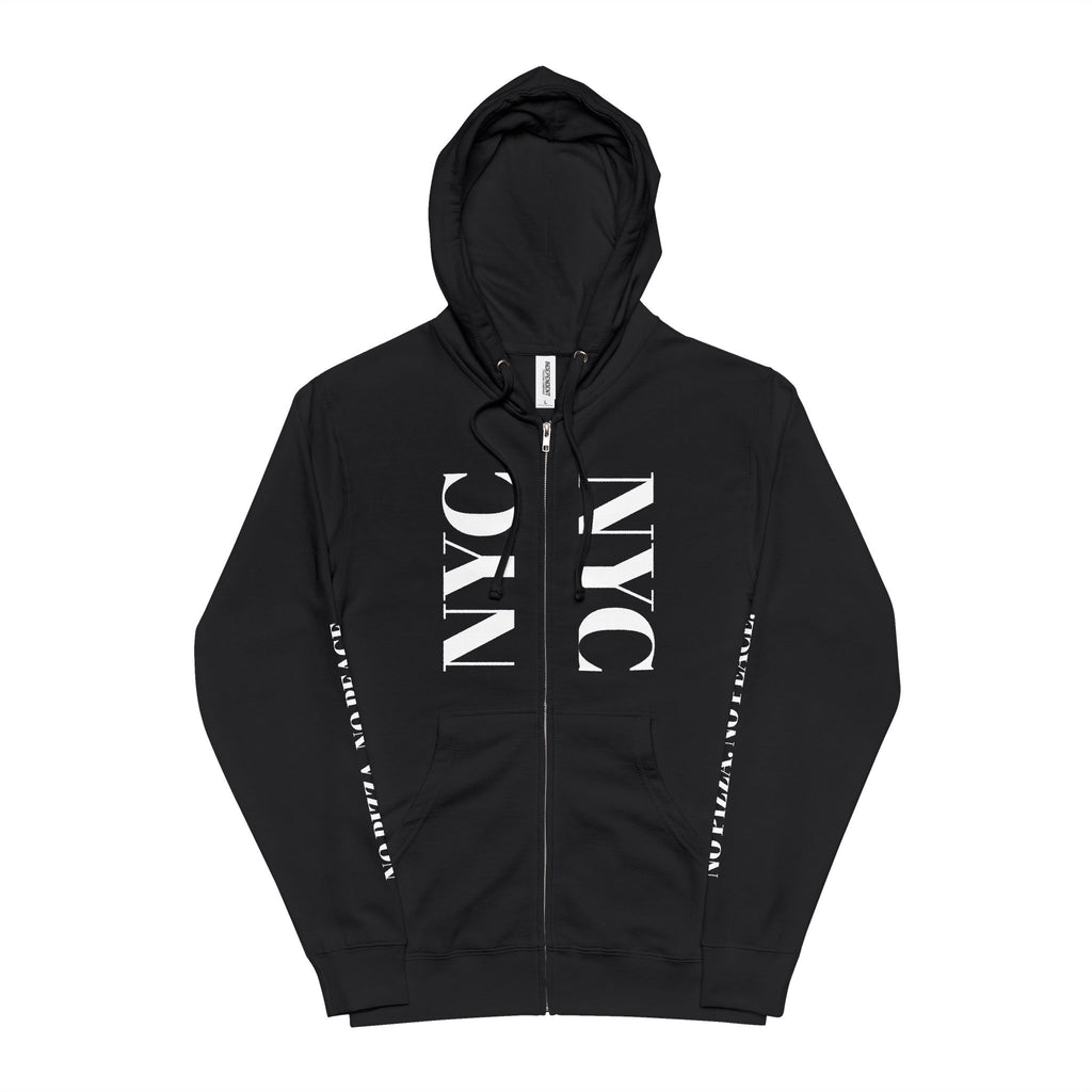 NYC Distressed Zip-Up Hoodie — Vintage New York Graphic Hoodie